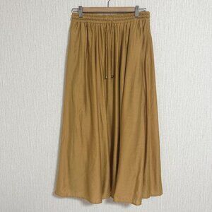 Studip Mustard Flare Skirt Elastic Waist Orange